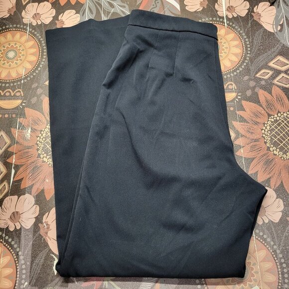 Briggs New York Size 12 Navy Blue Classic Office Work Straight Leg Pants - Picture 1 of 10